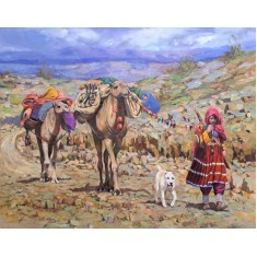 Naseeb Khan, 24 x 30 Inch, Oil on Canvas, Landscape Painting, AC-NSBK-019 Naseeb Khan, 24 x 30 Inch, Oil on Canvas, Landscape Painting, AC-NSBK-019